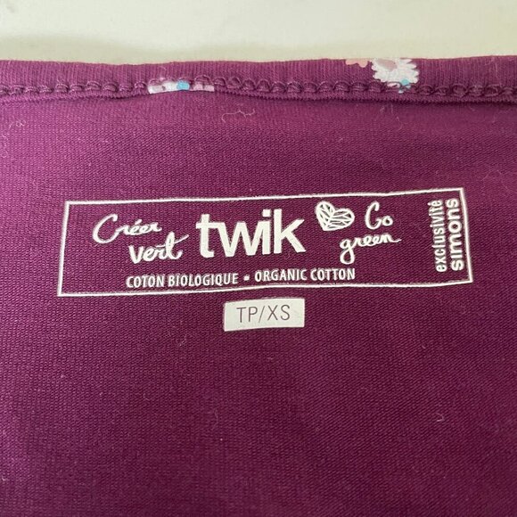 Simons Twik Green Co. Floral Organic Cotton Camisole Purple Pink Blue Sz XS NWOT - Picture 6 of 8